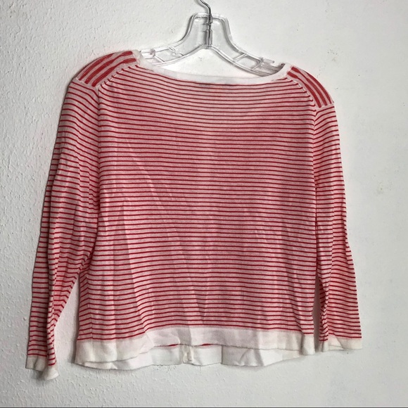 Belford Geometric Striped Cropped Cardigan M - Picture 2 of 7